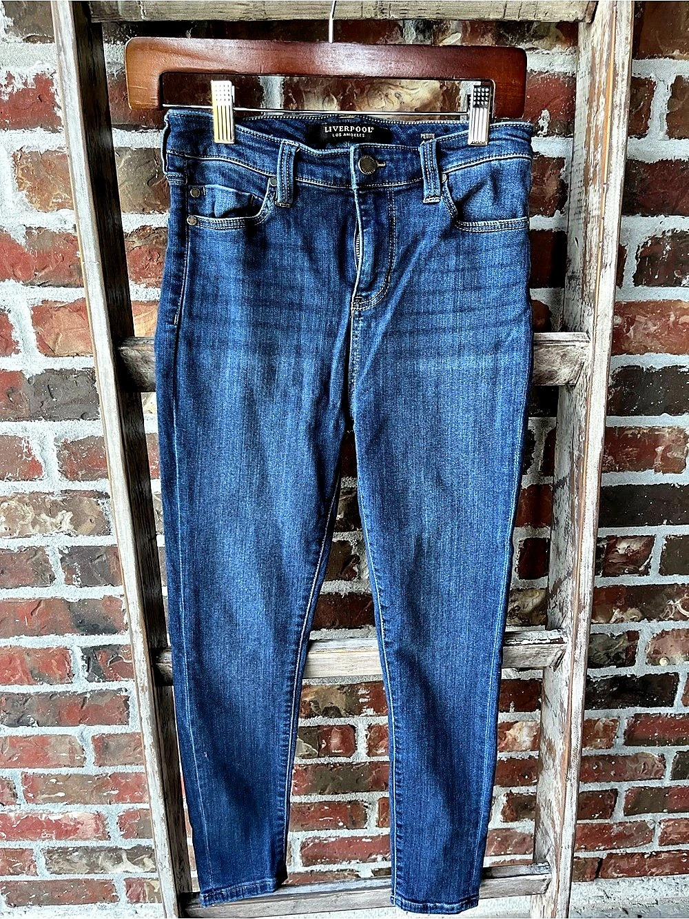 Liverpool High Rise Ankle Jeans Petite 4 Blue
